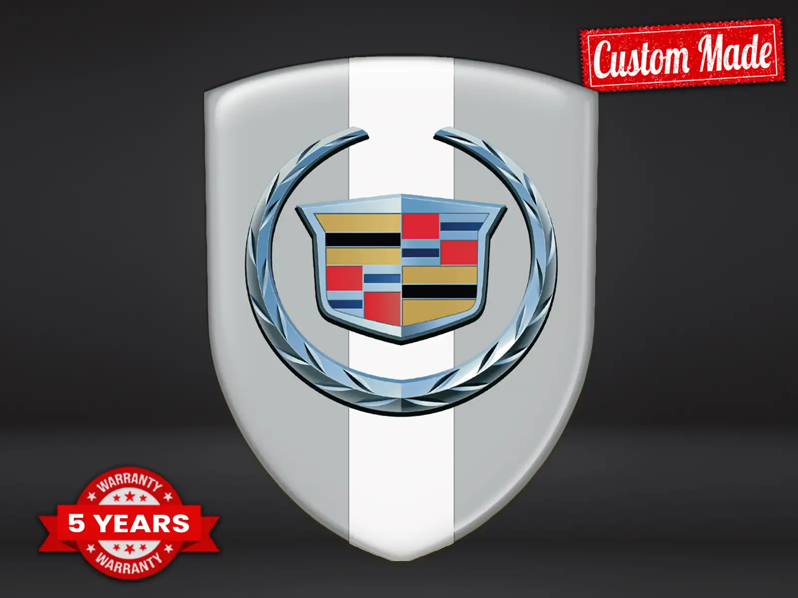 Cadillac Sticker auf 3D Gel Glänzend Drift Domes Labels ST